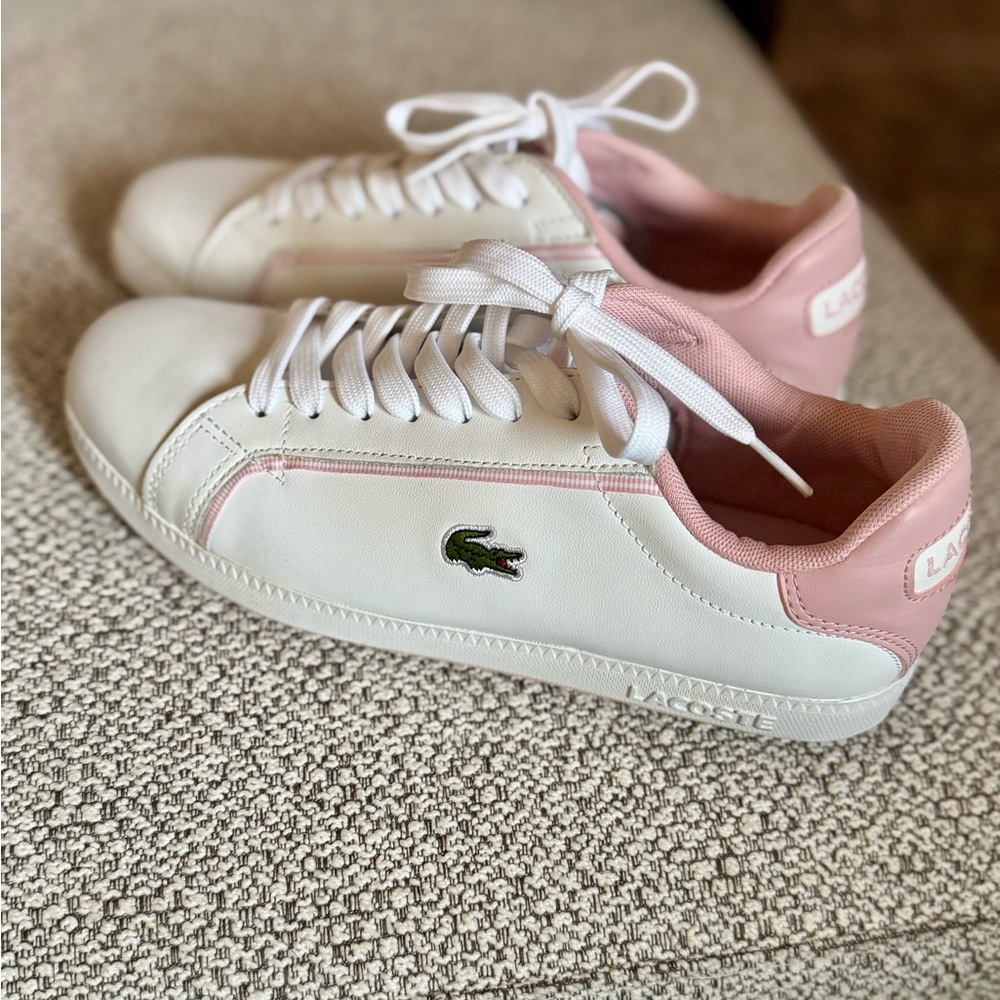 Lacoste Graduate 119 Pink and White Sneakers